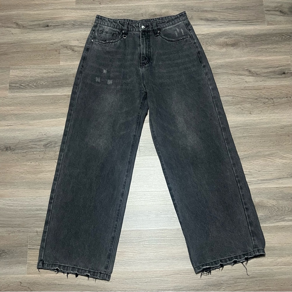 Drmers Club Medium (32) Jeans Straight Loose Fit Baggy Washed Black Streetwear